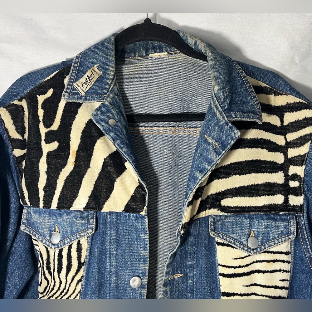 Vintage denim jacket made in France in the 1980s.